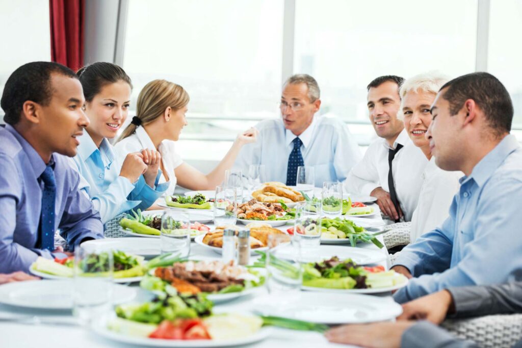 Businesspeople on lunch.